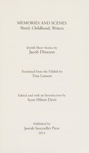 Cover for Memories and Scenes