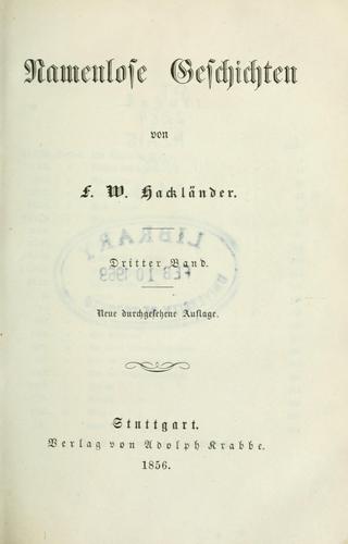 Cover for Namenlose Geschichten