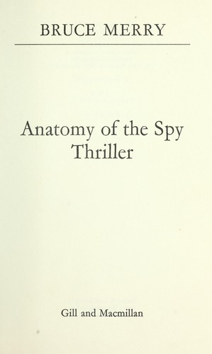 Cover for Anatomy of the spy thriller