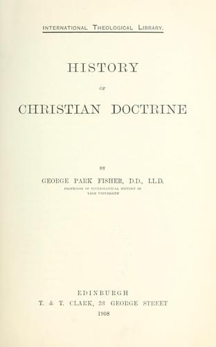 Cover for History of Christian doctrine