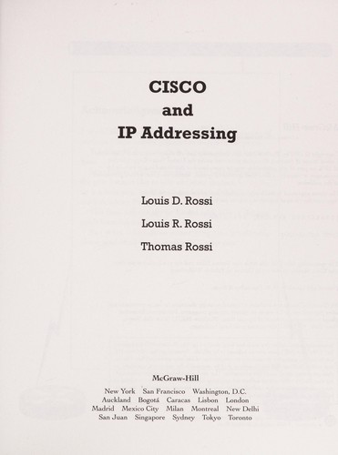 Cover for Cisco & IP Addressing