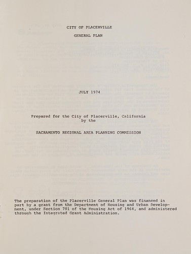 Cover for City of Placerville