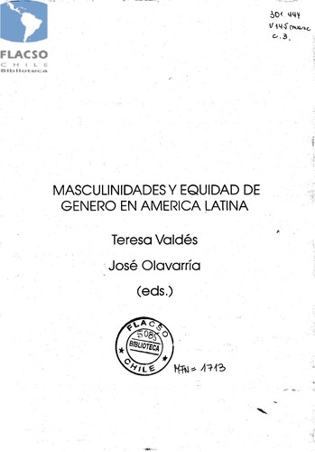 Cover for Masculinidades y equidad de género en América Latina