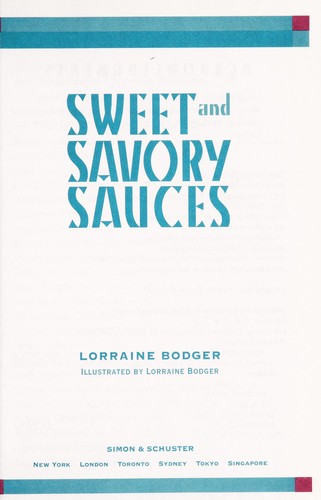 Cover for Sweet and savory sauces