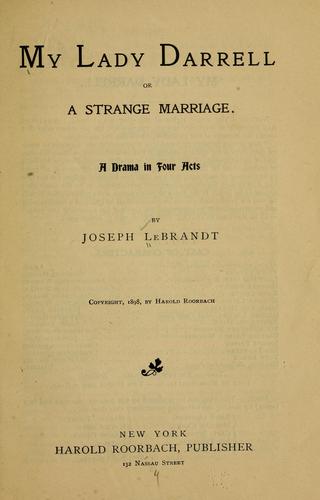 Cover for My Lady Darrell