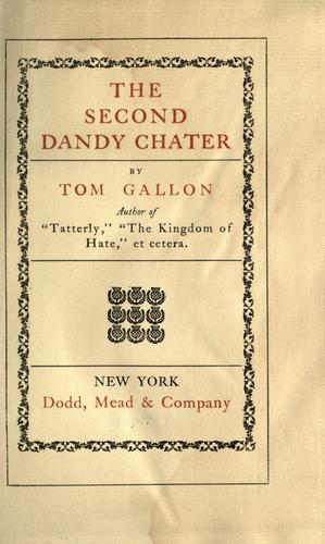 Cover for The second Dandy Chater