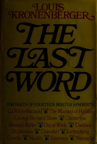 Cover for The last word