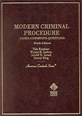 Cover for Modern Criminal Procedure