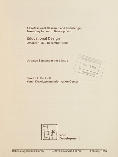 Cover for Educational design