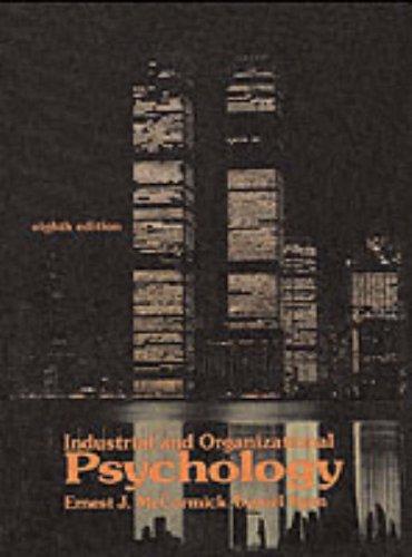Cover for Industrial and organizational psychology