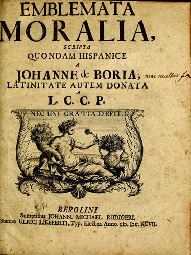 Cover for Emblemata moralia