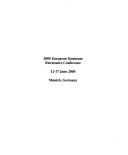Cover for 2005 European Quantum Electronics Conference