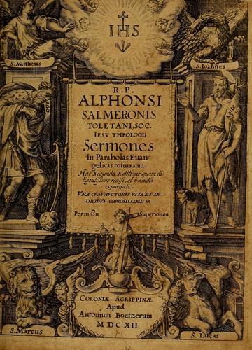 Cover for Sermones in parabolas evangelicas totius anni ...