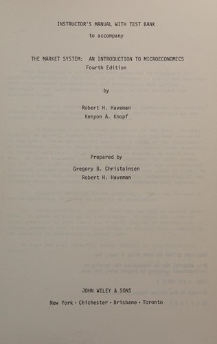 Cover for Market System (Introduction to Economics)