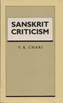 Cover for Sanskrit Criticism