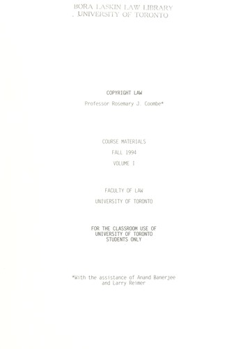 Cover for Copyright law