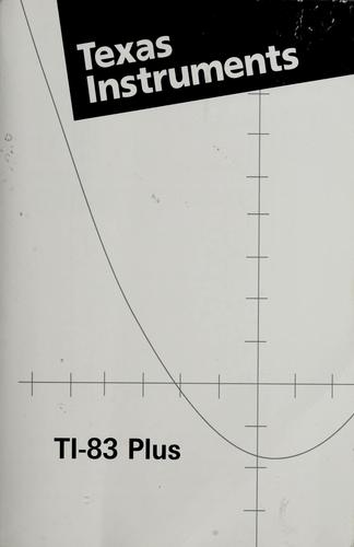 Cover for TI-83 plus graphing calculator guidebook.