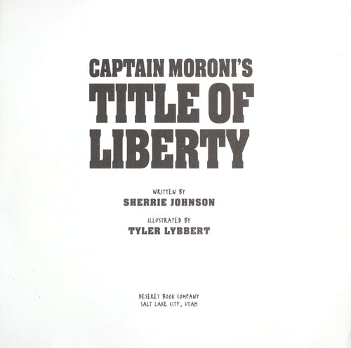 Cover for Captain Moroni's title of liberty