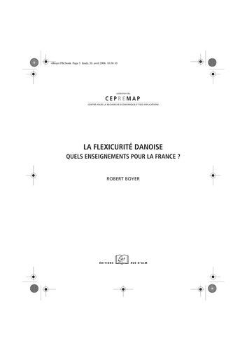 Cover for La flexicurité danoise