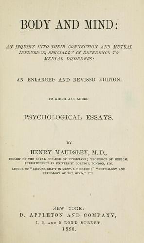 Cover for Body and mind