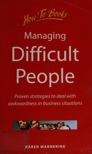 Cover for Managing difficult people