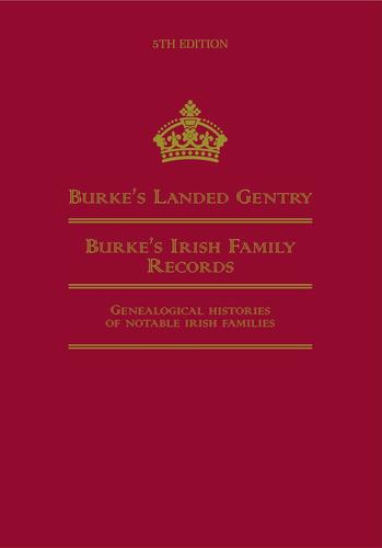 Cover for Burke's Irish Family Records.