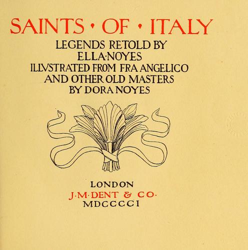 Cover for Saints of Italy