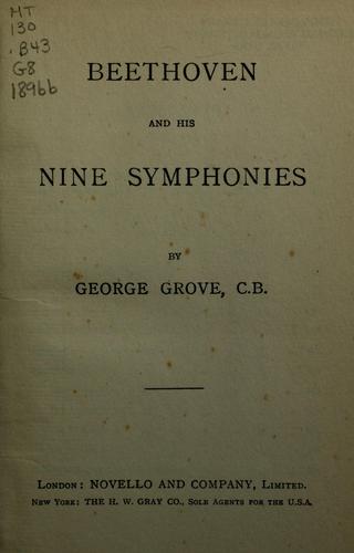 Cover for Beethoven and his nine symphonies
