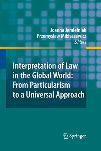 Cover for Interpretation of Law in the Global World
