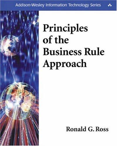 Cover for Principles of the Business Rule Approach