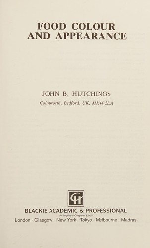Cover for Food colour and appearance