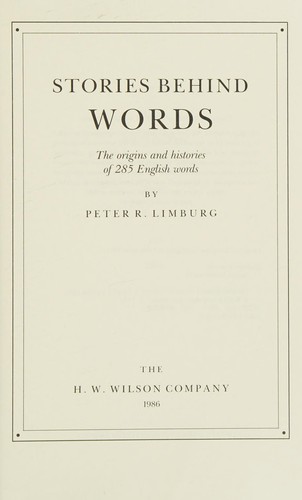 Cover for Stories behind words