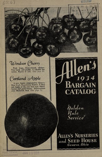 Cover for Allen's 1934 bargain catalog