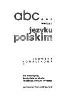 Cover for ABC--: Wiedzy O Jezyku Polskim