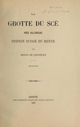 Cover for Grotte du Scé pres Villeneuve