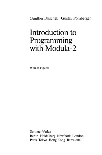 Cover for Introduction to Programming with Modula-2