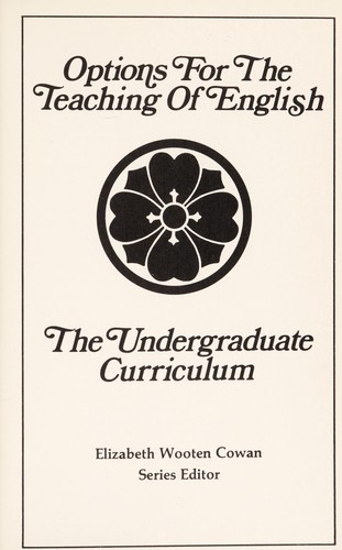 Cover for Options for the Teaching of English