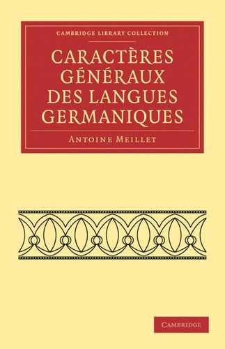 Cover for Caracteres Generaux Des Langues Germaniques / General Characters of Germanic Languages