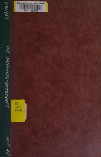 Cover for Die Immanuel-Botschaft im Rahmen des Königlichen Zionsfestes
