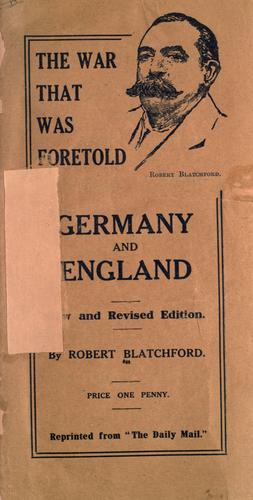 Cover for The war that was foretold, Germany and England