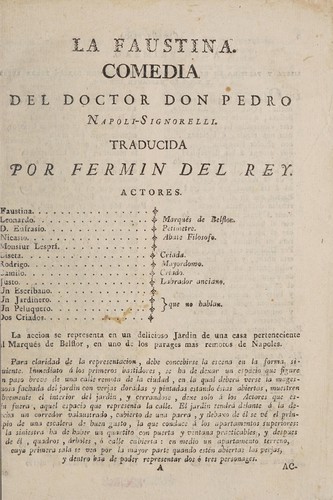 Cover for La faustina