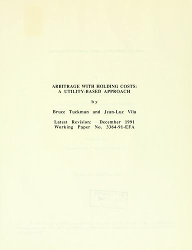 Cover for Arbitrage with holding costs