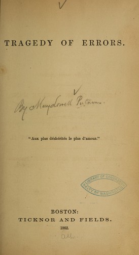 Cover for Tragedy of errors.