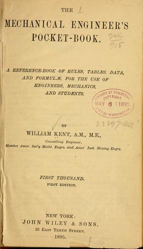 Cover for The mechanical engineer's pocket-book