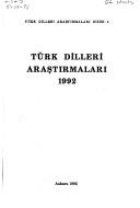 Cover for Türk dilleri araştırmaları, 1992