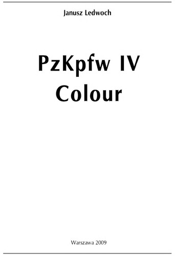 Cover for PzKpfw IV Colour