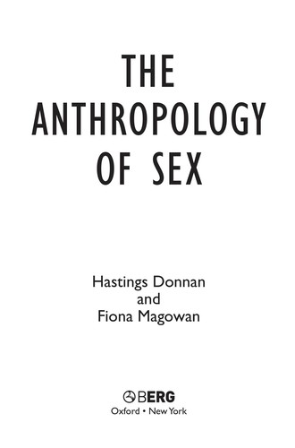 Cover for The Anthropology of Sex