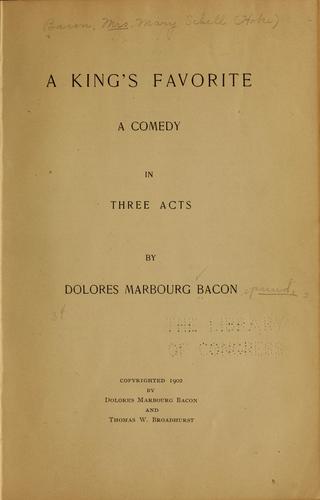 Cover for A king's favorite ...