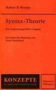 Cover for Syntax- Theorie. Ein zusammengefaßter Zugang.