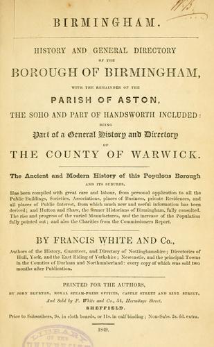 Cover for Birmingham.